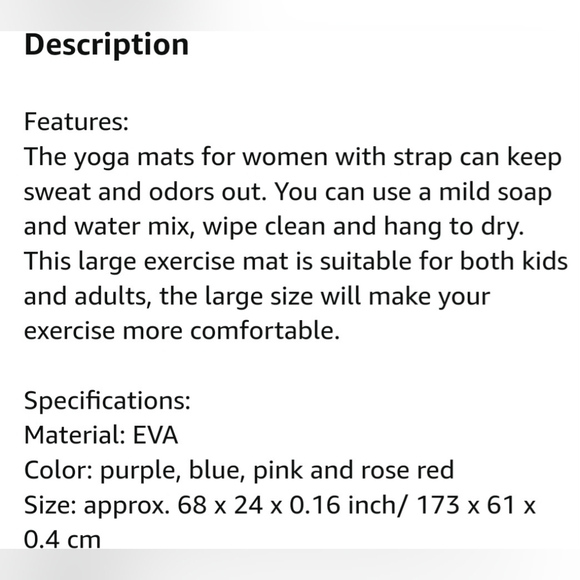 NWT Harloon PINK Yoga Mat - Picture 6 of 7